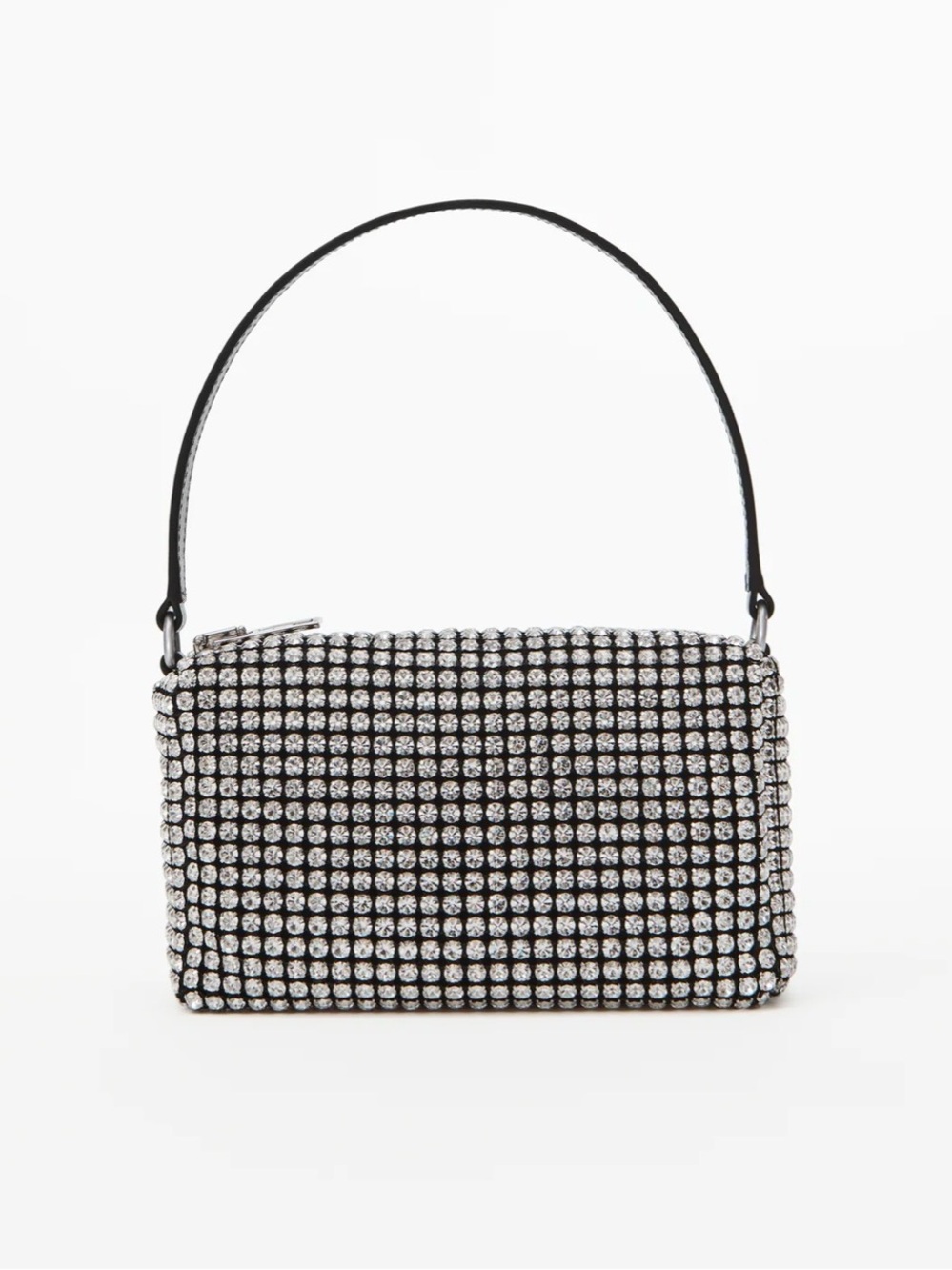Alexander Wang Black Crystal Mesh Shoulder Clutch
